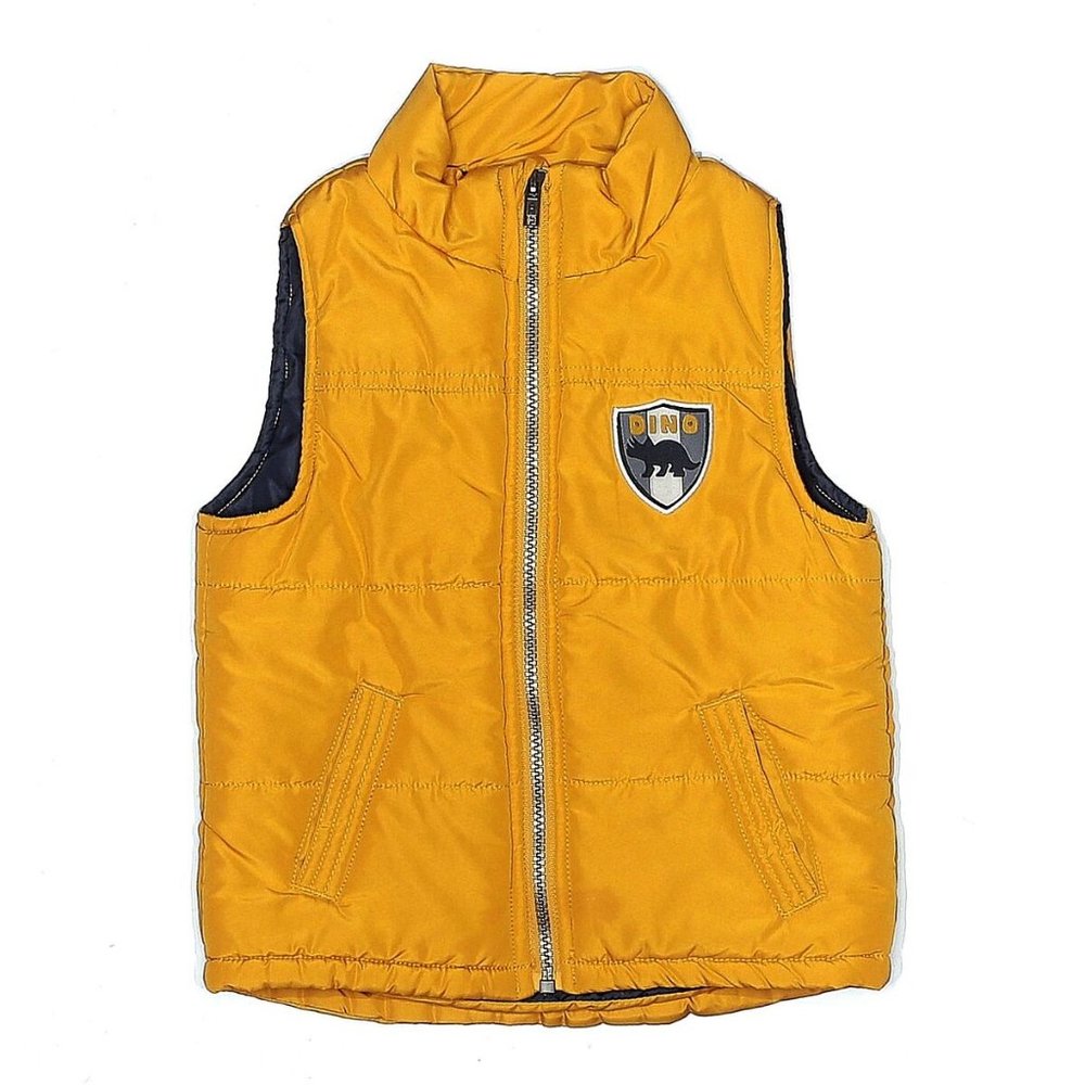 Kids Headquarters mustard yellow puffy vest 24M